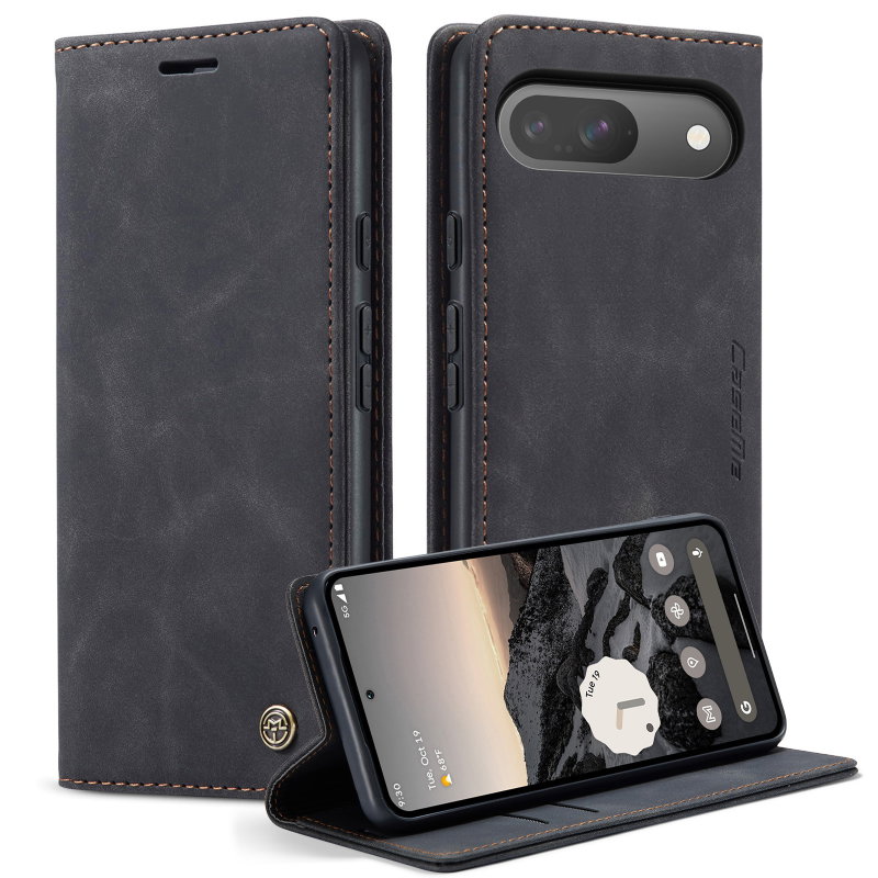 Flip Cover til Google Pixel 10 / 10 Pro / 9 / 9 Pro i Kunstlæder Med Lommer