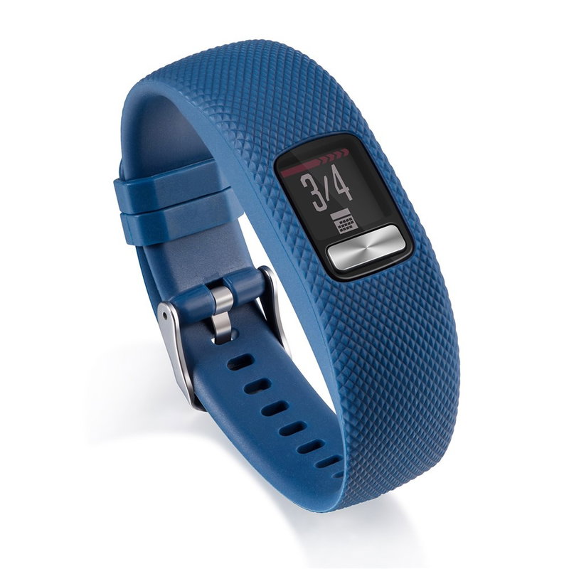 Garmin VivoFit 4 Silikonerem med Struktur - Mørkeblå