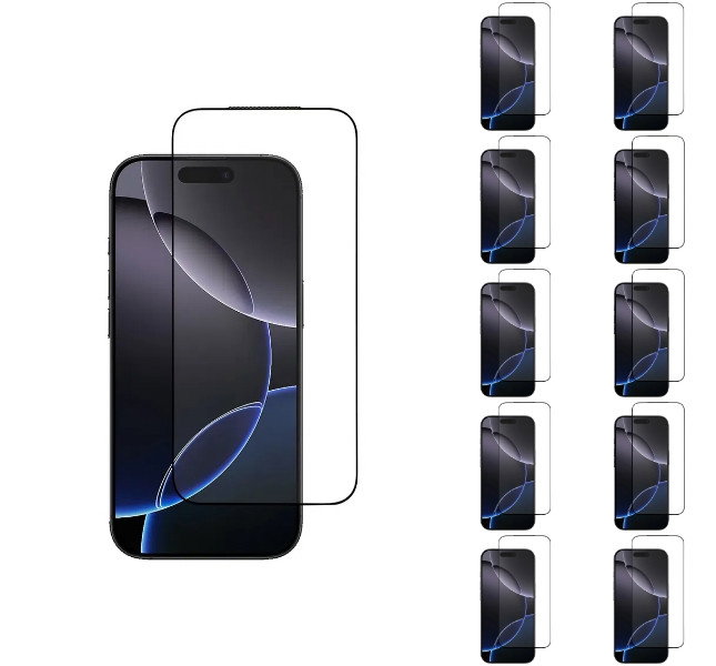 10 stk. iPhone 17 Pro Max 3D Skærmbeskyttelse / Beskyttelsesglas