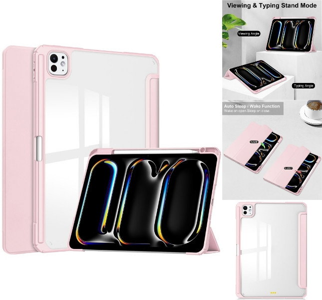 iPad Pro 13 (2024) Cover Rosa forfra