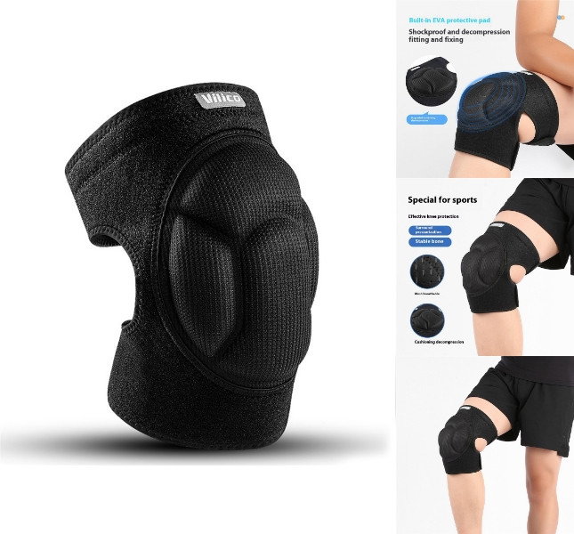 Knæstøtte forfra med velcro-lukning
