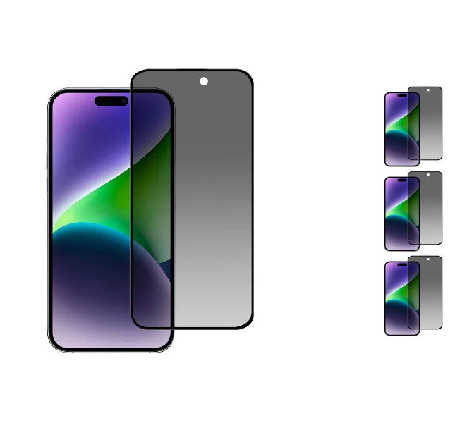 Beskyttelsesglas til iPhone 16 Plus med privatlivsfilter