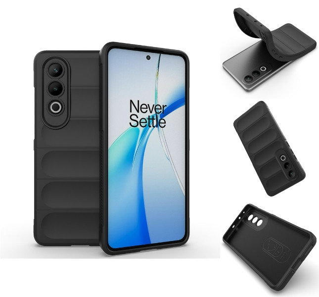 Sort mobilcover til OnePlus Nord CE4 5G set forfra