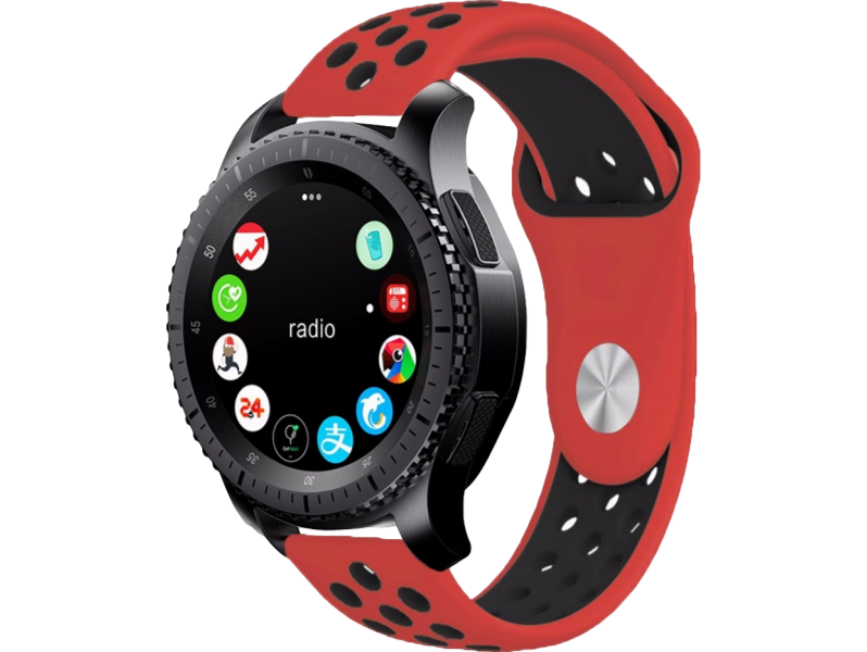 Kolo rem til Garmin Forerunner 255 / 255 Music / 570 47mm - Rød/Sort