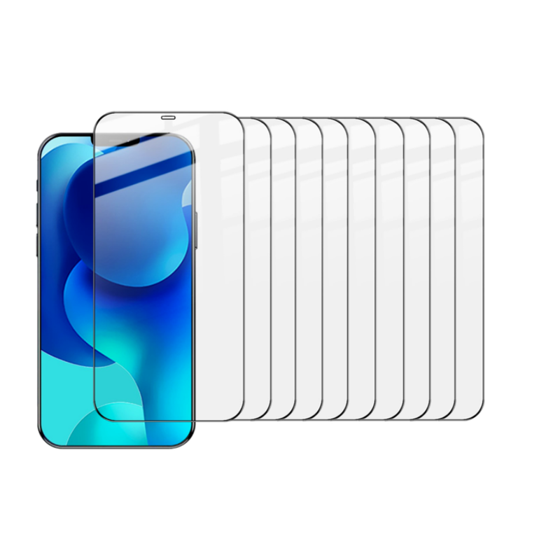 10 Stk. 3D Skærmbeskyttelse / Hærdet Beskyttelsesglas til iPhone 12 Mini