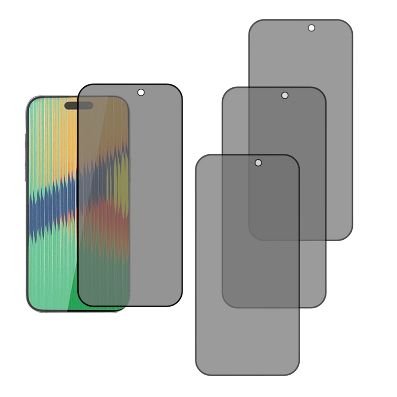 3 stk Beskyttelsesglas / Skærmbeskyttelse / Privacy Glas til iPhone 15 Pro