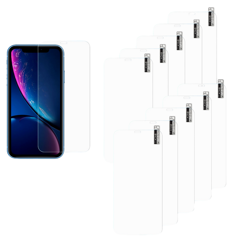 10 Stk. Skærmbeskyttelse / Hærdet Beskyttelsesglas til iPhone XR