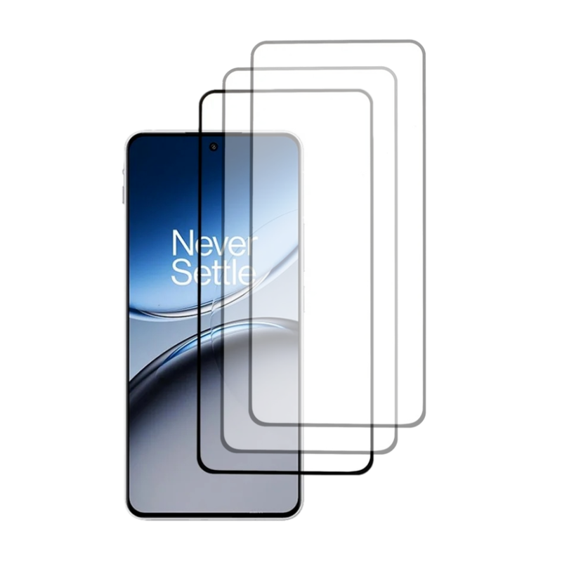 3 stk OnePlus Nord 4 3D Beskyttelsesglas - Sort