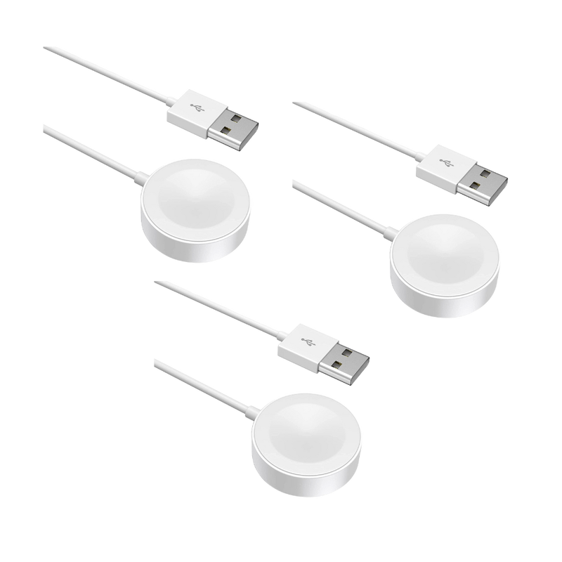3 stk. Magnetisk Oplader til Apple Watch, 1 Meter, USB