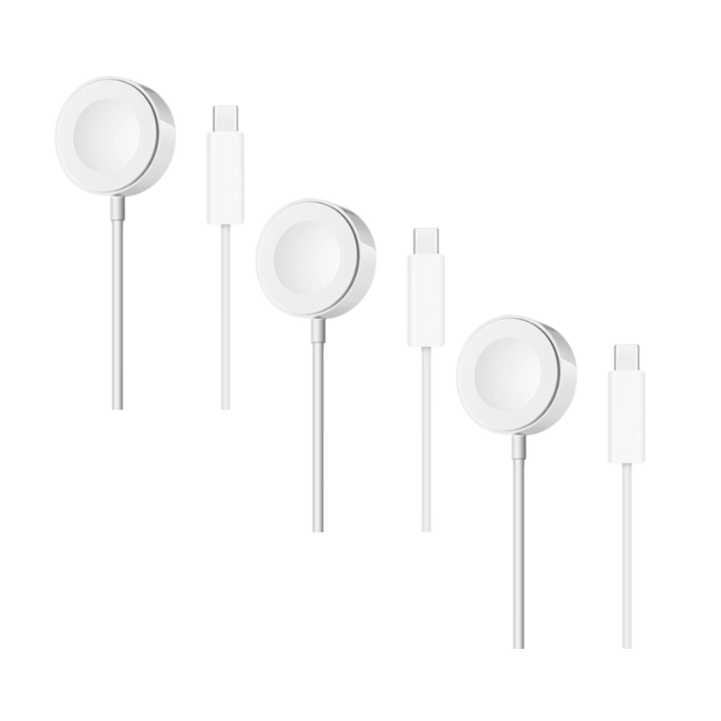 3 stk. Magnetisk Oplader til Apple Watch, 1 Meter, USB-C