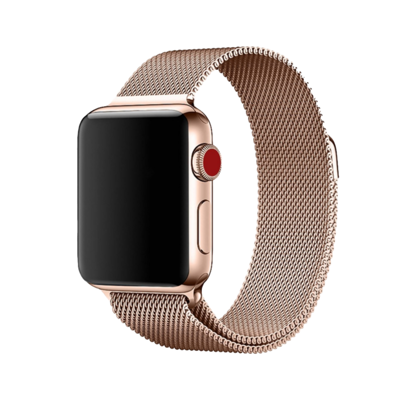 Mesh Urlænke i Rustfrit Stål til Apple Watch 1 - RosaGuld - 42 / 44 / 45 mm