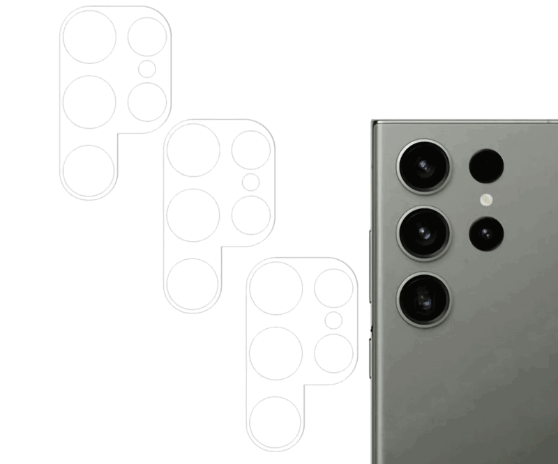 3 stk Kamera Skærmbeskyttelse / Beskyttelsesglas til Samsung Galaxy S23 Ultra
