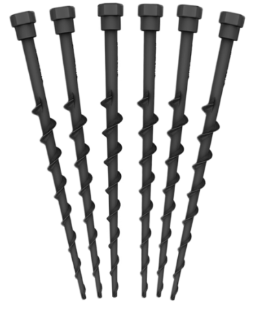 6 Stk Pløkker / Forankringsskrue til Robotplæneklipper Dockingstation - 18 CM