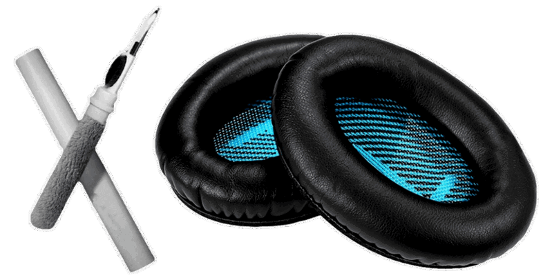 Rengøringsværktøj & Ørepuder til Bose QuietComfort 35 / 35 II Sort