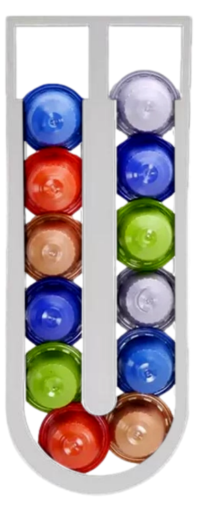 Væghængt kapselholder til Nespresso-kapsler (12 stk)-Hvid