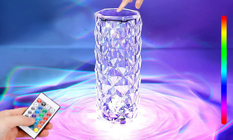 Diamant LED Lampe med Touch & Fjernbetjening 