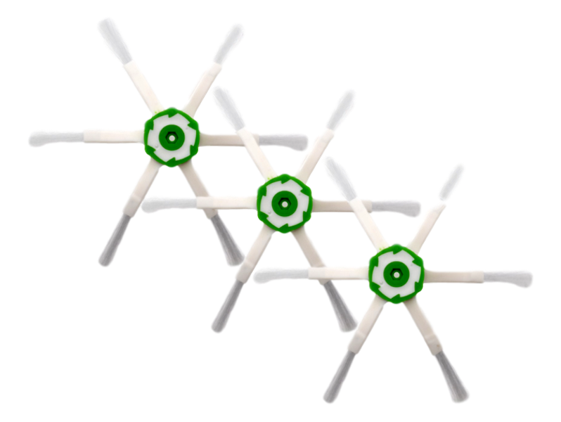 3x Hexagon Sidebørster til iRobot Roomba J7 / J7+ / J9 / Combo J7+ / Combo J9+