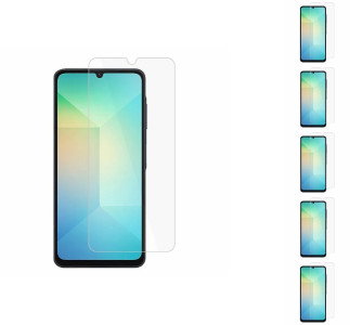 Samsung Galaxy A06 beskyttelsesglas på telefon