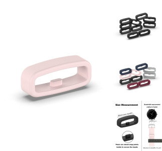 Lyserød silikone holder til urrem 20mm