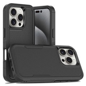 Sort iPhone 16 Pro cover set forfra