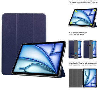 Blåt iPad Air 11 cover forfra
