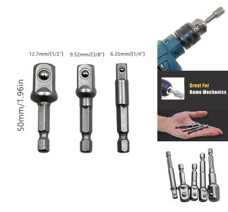 Adapter sæt til boreværktøj med tre dele