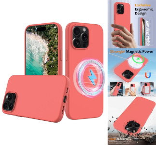 Hot Pink iPhone 16 Pro cover forfra
