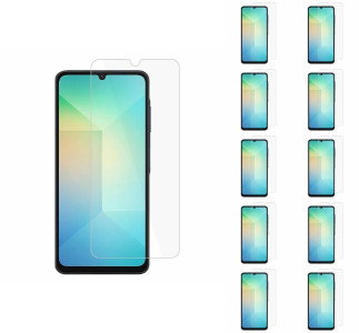 Samsung Galaxy A06 beskyttelsesglas på telefon