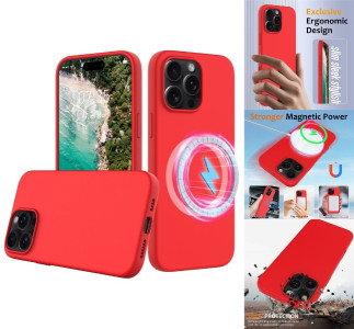Rødt iPhone 16 Pro silikone cover