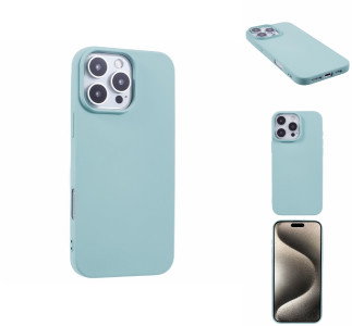 iPhone 16 Pro beskyttelsescover babyblå forside