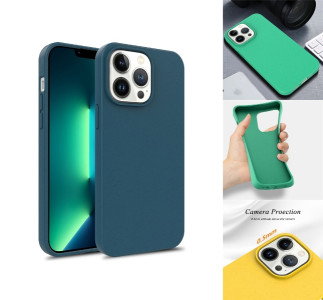 Biologisk nedbrydeligt iPhone 16 Pro Max cover - blåt