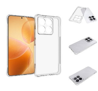 Gennemsigtigt TPU mobilcover til Xiaomi 14T set forfra