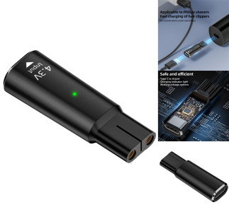 Opladeradapter vist fra forsiden