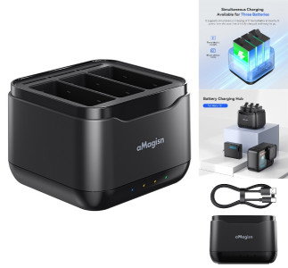 Opladerstation til GoPro Hero 13 med batterier
