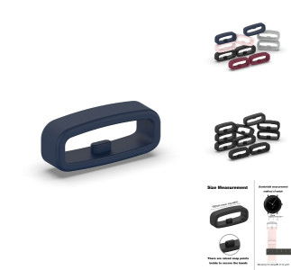 Silikone urrem holder 18mm navy blue tæt på