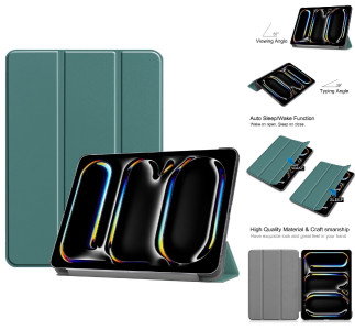 Sortgrønt iPad Pro 13 (2024) cover forside
