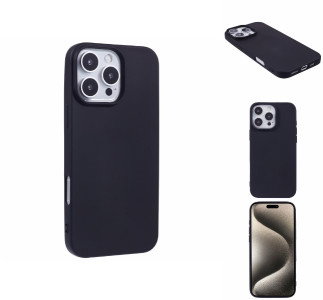 iPhone 16 Pro beskyttelsescover sort forside