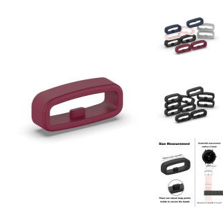Silikone Urrem Holder 18mm Wine Red forside