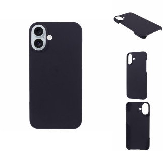 iPhone 16 Stødsikkert Cover - Sort foran