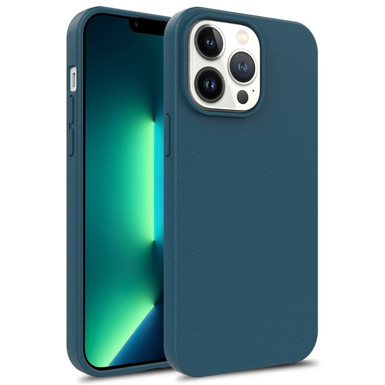 Blåt iPhone 16 Pro Max cover lavet af hvedestrå og TPU