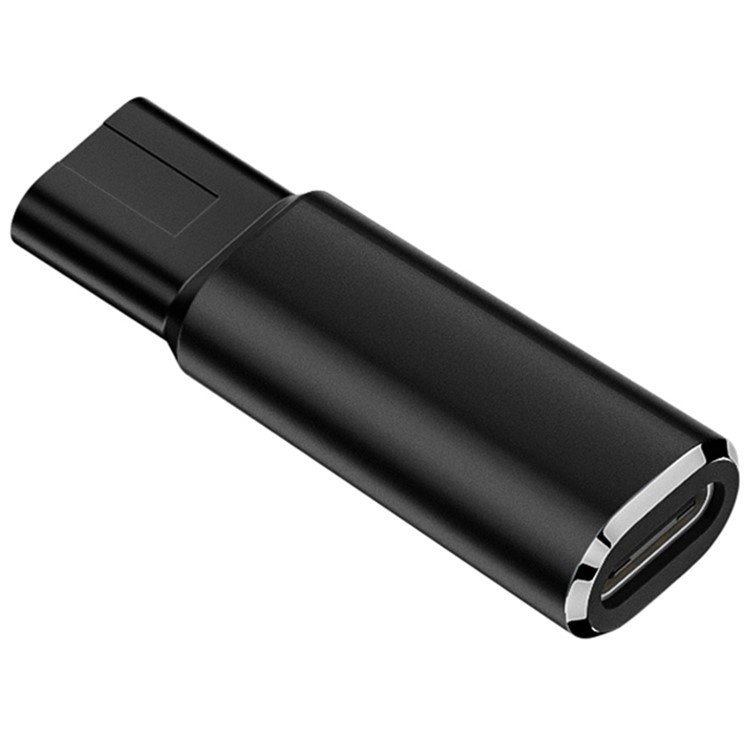 Sort opladeradapter i aluminium