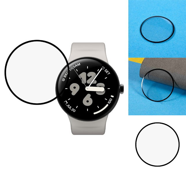 Skærmbeskyttelse Google Pixel Watch 3 XL nærbillede