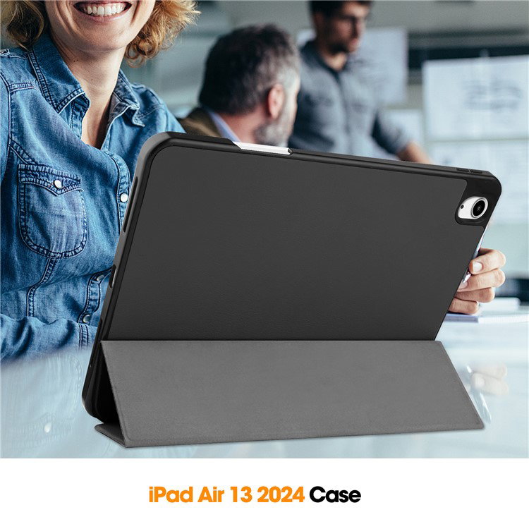 iPad Air 13 (2024) etui med foldet standfunktion