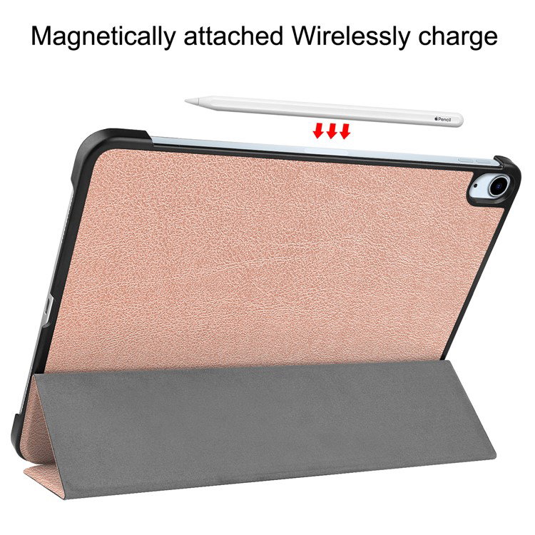 Rosaguld iPad Air 11 cover set fra siden