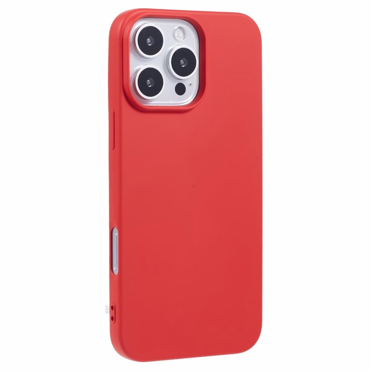 Rødt stødsikkert TPU cover til iPhone 16 Pro Max bagfra