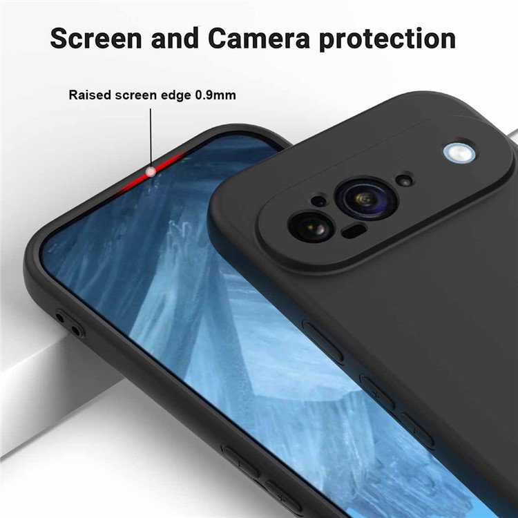 Google Pixel 9 Cover sort med præcise udskæringer
