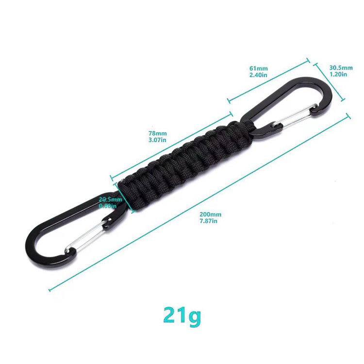 Nøglekæde med multifunktionel paracord