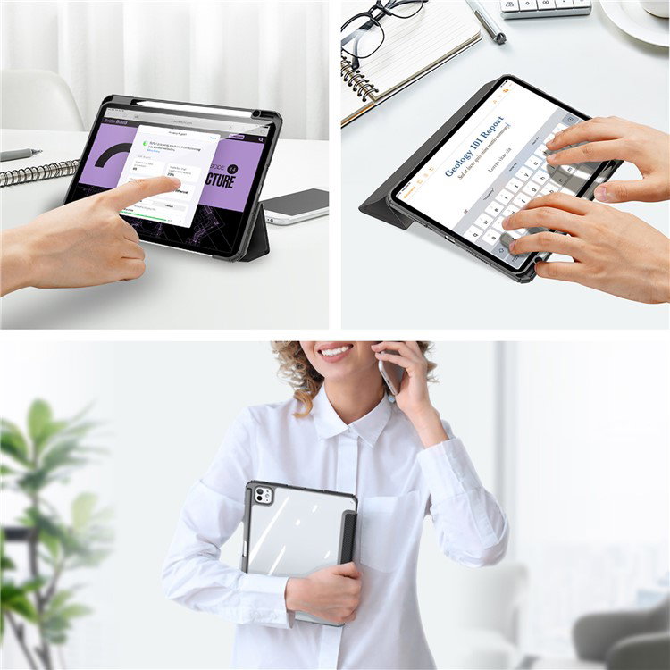 Materialer af PU-læder og TPU-ramme på cover til iPad Pro 11 (2024)
