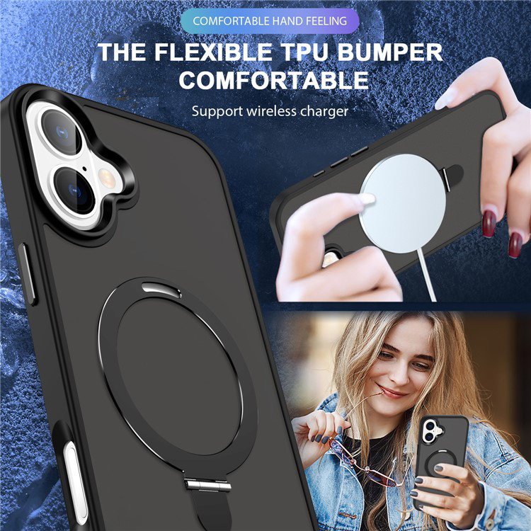 Materiale af plast og gummi på iPhone 16 cover