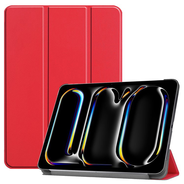Rødt iPad Pro 13 (2024) Cover set bagfra
